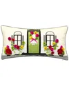 Edie Home Dimensional Flowers Home Indoor/outdoor Decorative Pillow In Multi
