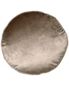 Edie Home Panne Velvet Round Decorative Pillow In Mushroom