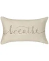Edie Home Edie@home Celebrations Breathe Beaded & Embroidered Velvet Decorative Pillow In Sand