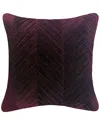 Edie Home Edie@home Chevron Velvet Decorative Pillow In Multi