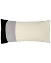 EDIE HOME EDIE@HOME COLORBLOCK SHERPA RACING STRIPES DECORATIVE PILLOW
