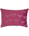 EDIE HOME EDIE@HOME EMBROIDERED BUTTERFLY MOTH DECORATIVE THROW PILLOW