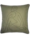 EDIE HOME EDIE@HOME EMBROIDERED RELAXED FIGURE PILLOW COVER