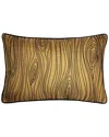 EDIE HOME EDIE@HOME EMBROIDERED WOOD GRAIN PILLOW COVER