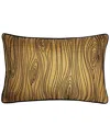 Edie Home Edie@home Embroidered Wood Grain Pillow Cover In Grey