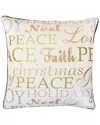 EDIE HOME EDIE@HOME HOLIDAY TYPOGRAPHY DECORATIVE PILLOW COVER