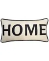 EDIE HOME EDIE@HOME HOME' PLUSH LASER CUT WITH BUFFALO CHECK REVERSE DECORATIVE PILLOW