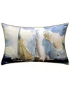 Edie Home Edie@home Indoor & Outdoor Watercolor Sailboats Decorative Pillow In Multi