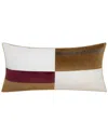 EDIE HOME EDIE@HOME SPLIT STRIPE COLORBLOCK LUMBAR DECORATIVE PILLOW