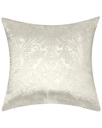 Edie Home Embossed Panne Velvet Decorative Pillow In Neutral