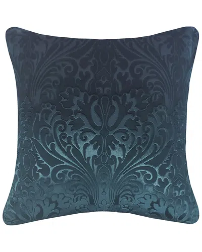 Edie Home Embossed Panne Velvet Decorative Pillow In Green
