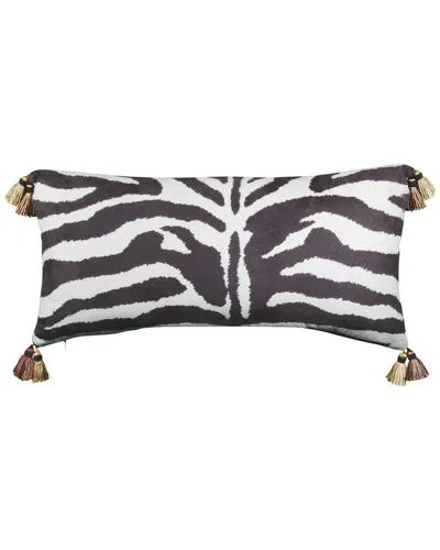 Edie Home Faux Suede Animal Print Reversible Decorative Pillow In Multi