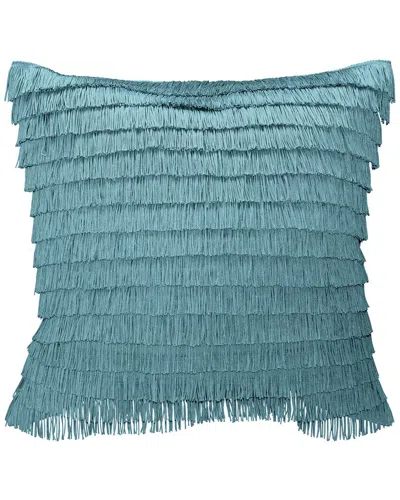 Edie Home Gatsby Fringe Decorative Pillow In Green