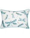 Edie Home Indoor & Outdoor Embroidered Dragonflies Decorative Pillow