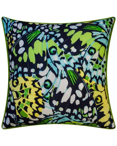 Edie Home Edie @ Home Indoor/outdoor Abstract Allover Butterfly Wings Decorative Pillow In Multi