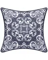 Edie Home Indoor/outdoor Alhambra Decorative Pillow In Navy