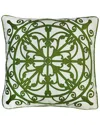 Edie Home Indoor/outdoor Arabesque Tile Decorative Pillow