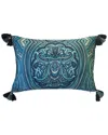 Edie Home Edie @ Home Indoor/outdoor Arabesque Watercolor Paisley Decorative Pillow