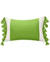 Edie Home Indoor/outdoor Colorblock Tassel Fringe Lumbar Decorative Pillow
