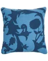 Edie Home Micro-suede Grommeted Pillow In Blue