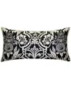 Edie Home New York Botanical Garden Alhambra Lumbar Decorative Pillow In Black