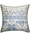 Edie Home New York Botanical Garden Menorca Pillow In Blue