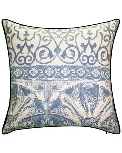 Edie Home New York Botanical Garden Menorca Pillow In Blue