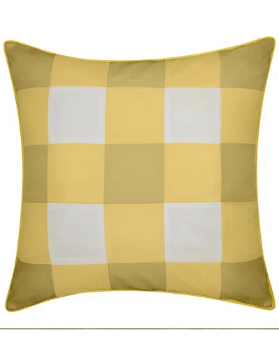 Edie Home Outdoor Gingham Decorative Pillow In Orange