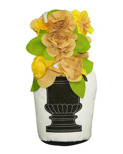 Edie Home Outdoor Potted Topiary Door Stopper In Multi