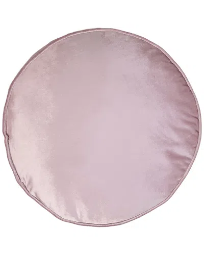 Edie Home Panne Velvet Round Decorative Pillow In Purple