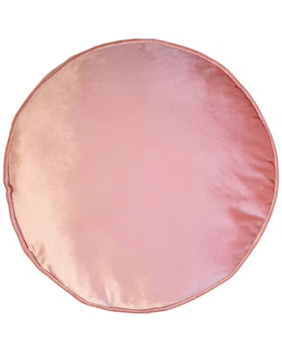Edie Home Panne Velvet Round Decorative Pillow In Multi