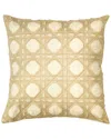 Edie Home Rattan Decorative Pillow In Taupe