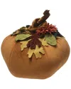 Edie Home Velvet Harvest Pumpkin Pillow