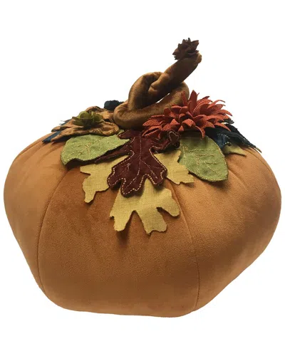 Edie Home Velvet Harvest Pumpkin Pillow