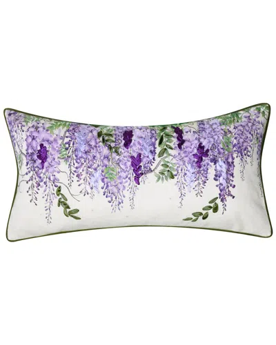 Edie Home Wisteria Flower Reversible Decorative Lu In Gray