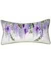 Edie Home Wisteria Flower Reversible Decorative Lu In Grey