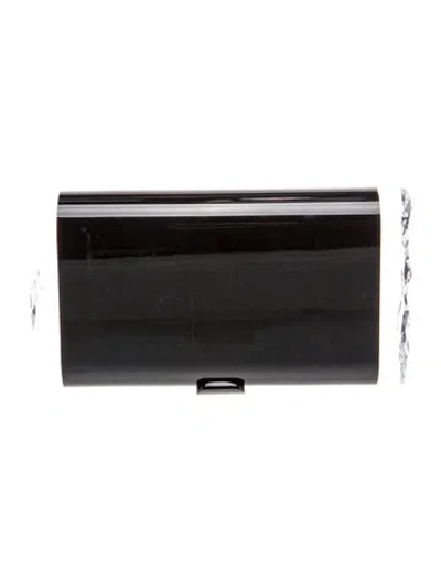 Pre-owned Edie Parker Acrylic Clutch In Black