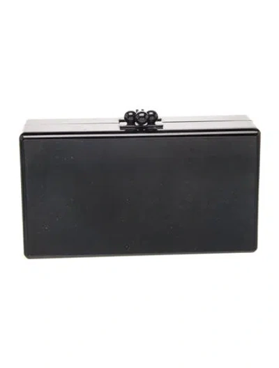 Pre-owned Edie Parker Acrylic Clutch In Black