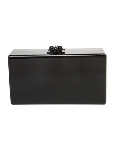 Pre-owned Edie Parker Acrylic Clutch In Black