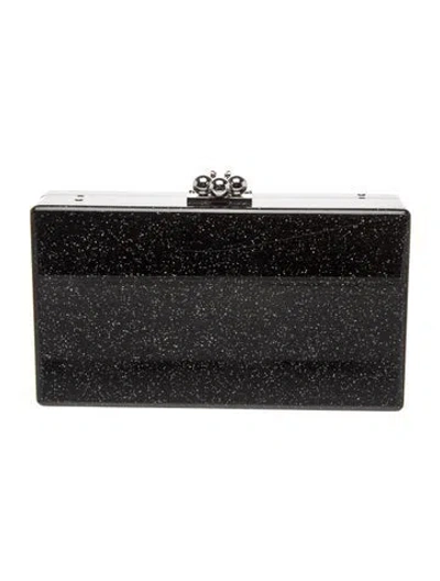 Pre-owned Edie Parker Acrylic Clutch In Black