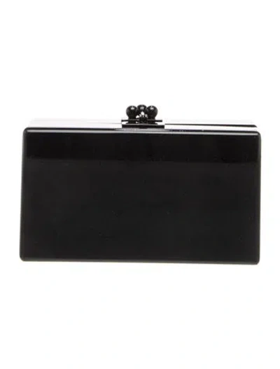 Pre-owned Edie Parker Acrylic Clutch In Black
