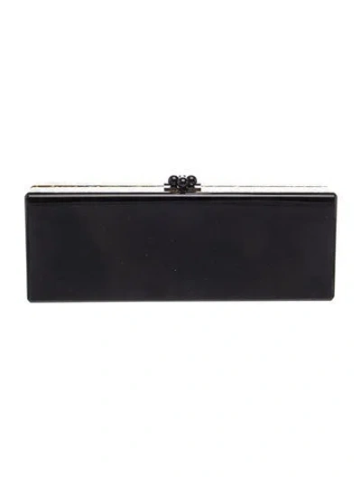 Pre-owned Edie Parker Acrylic Clutch In Black