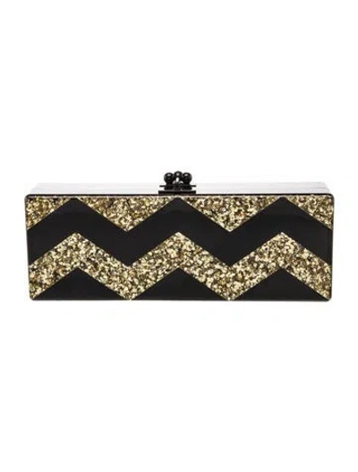 Pre-owned Edie Parker Acrylic Clutch In Black