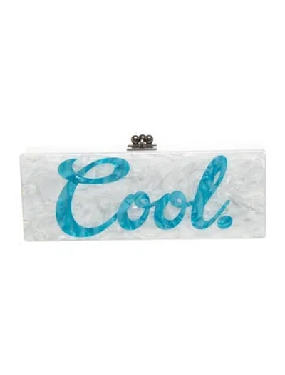 Pre-owned Edie Parker Acrylic Clutch In Blue