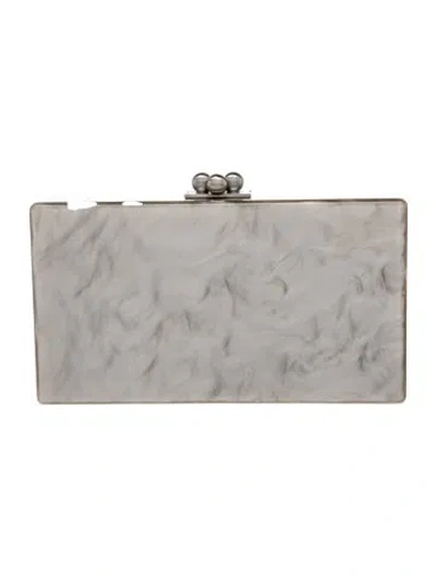 Pre-owned Edie Parker Acrylic Clutch In Gray