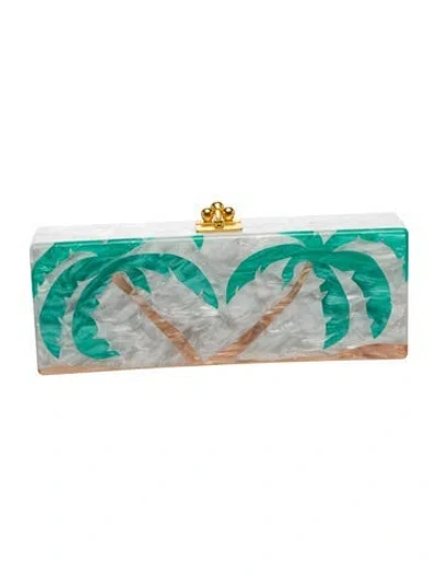 Pre-owned Edie Parker Acrylic Clutch In Green