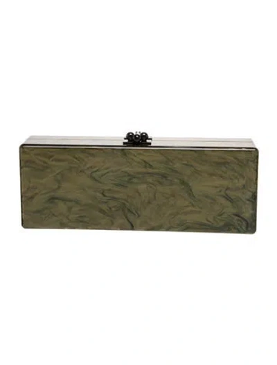 Pre-owned Edie Parker Acrylic Clutch In Green