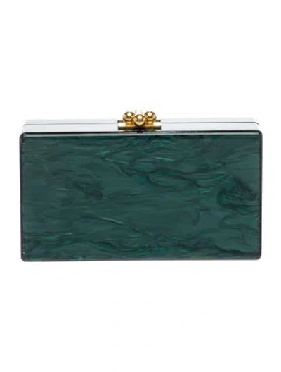 Pre-owned Edie Parker Acrylic Clutch In Green