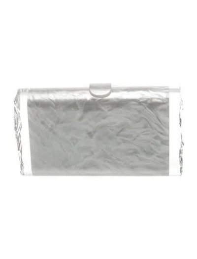 Pre-owned Edie Parker Acrylic Clutch In Neutrals