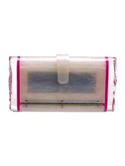 Pre-owned Edie Parker Acrylic Clutch In Pink